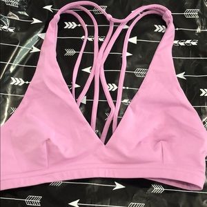 Never worn! Lavender lululemon strappy sports bra